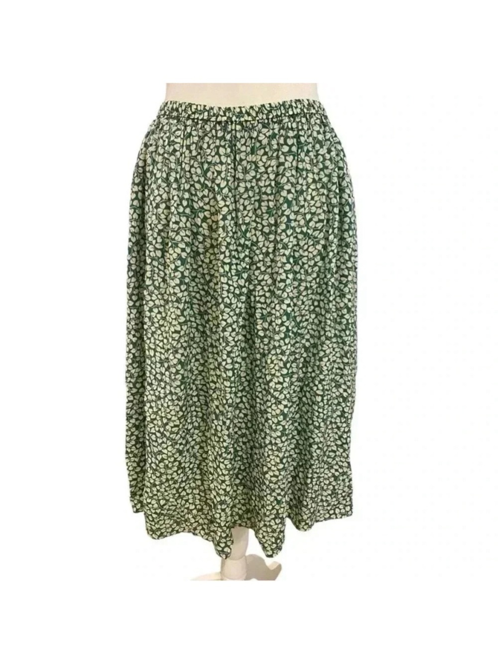 Gerard Derel Womens Foliage A-line Green Skirt